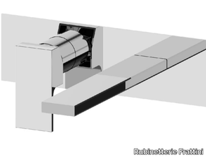 VITA DUE 35548A - Contemporary style 2 hole wall-mounted metal washbasin tap with flow limiter _ Rubinetterie Frattini