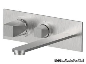 ALINE 49528V3 - Wall-mounted stainless steel bathtub mixer with diverter _ Rubinetterie Frattini