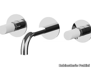 PEPE M STYLE 12036BM - Wall-mounted washbasin mixer with individual rosettes _ Rubinetterie Frattini