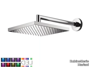 15Q-L1 - LED brass overhead shower with arm with chromotherapy _ Rubinetterie Mariani