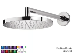 15T-L1 - LED brass overhead shower with arm with chromotherapy _ Rubinetterie Mariani