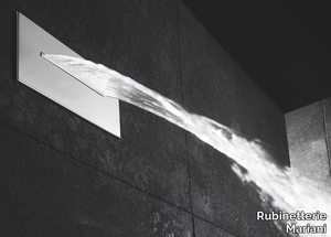 13B-BC - Wall-mounted stainless steel waterfall spout _ Rubinetterie Mariani