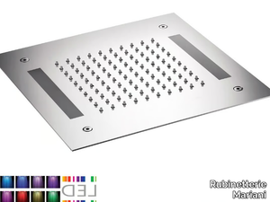 SQL-12 - LED built-in stainless steel overhead shower with chromotherapy _ Rubinetterie Mariani