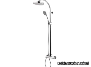 A48-CD - Wall-mounted thermostatic shower panel with overhead shower _ Rubinetterie Mariani