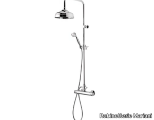 A43-CD - Wall-mounted thermostatic shower panel with overhead shower _ Rubinetterie Mariani