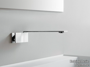 5MM - Wall-mounted stainless steel washbasin mixer _ Rubinetterie Treemme