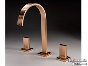 KEA - 3 hole countertop brass washbasin tap _ Rubinetterie Treemme