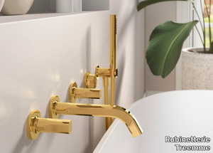 APPIA - 5 hole brass bathtub set with hand shower _ Rubinetterie Treemme