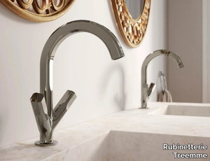 APPIA - 1 hole countertop brass washbasin mixer _ Rubinetterie Treemme