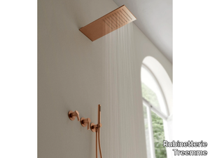 AURELIA - Brass shower set with hand shower with overhead shower _ Rubinetterie Treemme