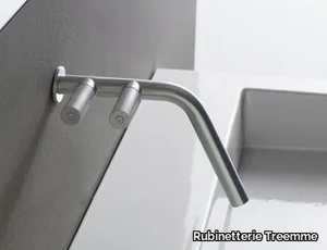 22MM - Wall-mounted 1 hole stainless steel washbasin mixer _ Rubinetterie Treemme