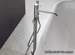 40MM - Floor standing stainless steel bathtub set with hand shower _ Rubinetterie Treemme