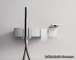 5MM - Wall-mounted stainless steel bathtub set with hand shower _ Rubinetterie Treemme