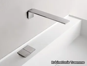 5MM - Wall-mounted stainless steel washbasin mixer _ Rubinetterie Treemme