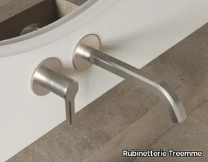 AURELIA - 2 hole wall-mounted brass washbasin mixer _ Rubinetterie Treemme