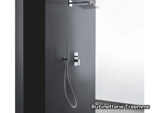 RAN - Recessed brass shower tap with overhead shower _ Rubinetterie Treemme