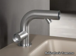 WATERTUBE - Countertop stainless steel bidet mixer with swivel spout _ Rubinetterie Treemme