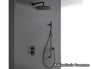 UP+ - Recessed brass shower set with overhead shower _ Rubinetterie Treemme