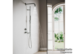 T30 - Recessed brass shower set with overhead shower _ Rubinetterie Treemme