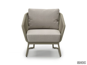 CLAUDE - Fabric garden armchair with removable cover with armrests _ SNOC