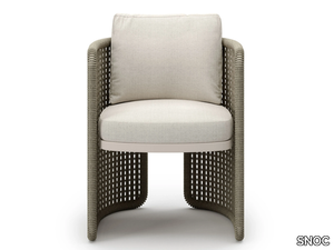 MIURA - Fabric garden chair with armrests _ SNOC