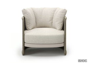 MIURA - Fabric garden armchair with armrests _ SNOC