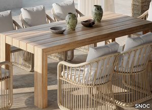 ELISA - Rectangular wooden garden table _ SNOC