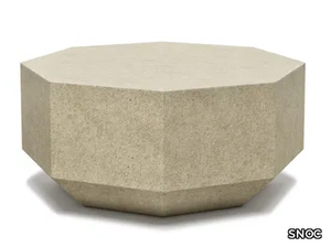 GEMMA - Octagonal Polystone garden side table _ SNOC