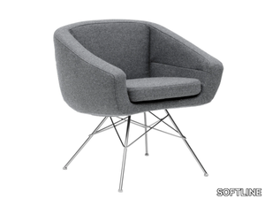 AIKO - Fabric armchair with armrests _ SOFTLINE