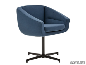 AIKO - Swivel with 4-spoke base fabric easy chair _ SOFTLINE