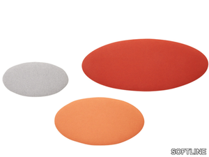 BON-BON - Oval fabric pouf _ SOFTLINE