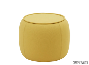 CONGA - Upholstered round fabric pouf _ SOFTLINE