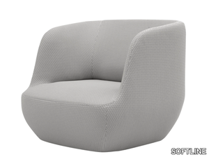 CLAY - Upholstered fabric armchair with armrests _ SOFTLINE