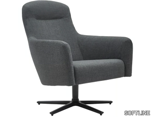 HAVANA - Swivel armchair with armrests with 5-spoke base _ SOFTLINE