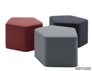 LAKE - Upholstered pouf with removable lining _ SOFTLINE