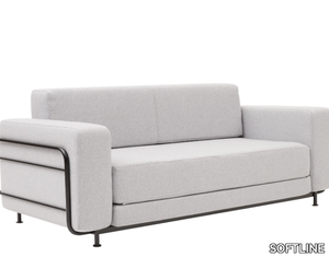 SILVER - 2 seater fabric sofa bed _ SOFTLINE