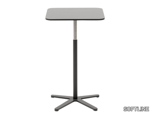 XO - Height-adjustable square metal table _ SOFTLINE