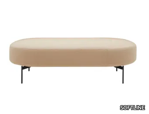 JOE - Upholstered oval fabric pouf _ SOFTLINE