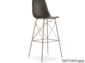 COUPÉ SG TRC UP - High tanned leather stool with footrest _ SOFTLINE 1979