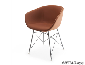 MAYA TRC UP - Contemporary style tanned leather chair _ SOFTLINE 1979