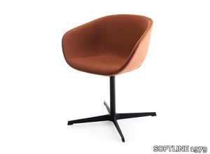 MAYA CR UP - With 4-spoke base tanned leather chair _ SOFTLINE 1979