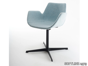 NITA A CR - With 4-spoke base fabric chair with armrests _ SOFTLINE 1979