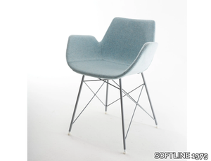 NITA A TRC - Fabric chair with armrests and metal legs _ SOFTLINE 1979