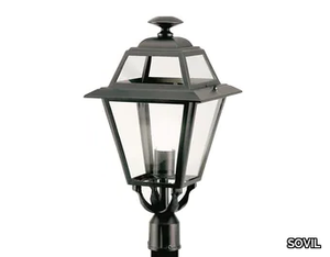 ELEGANCE 859 - Lantern glass and aluminium garden lamp post _ SOVIL