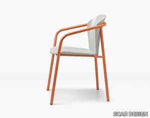 FINN METAL WOOD - Steel and wood chair with armrests _ SCAB DESIGN