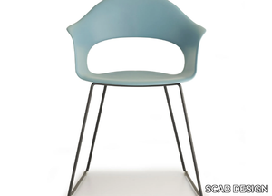 LADY B - Sled base technopolymer chair with armrests _ SCAB DESIGN