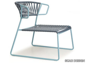 LISA LOUNGE CLUB - Sled base steel and PVC garden armchair _ SCAB DESIGN