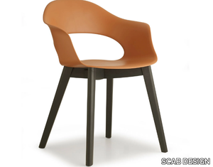 NATURAL LADY B - Technopolymer chair with armrests _ SCAB DESIGN