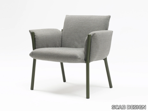 BREZZA - Upholstered garden lounge armchair in fabric _ SCAB DESIGN