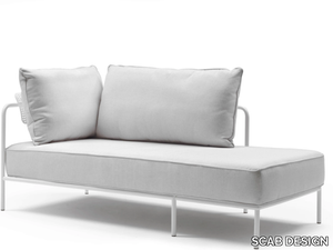 FLAP - Garden steel and fabric chaise longu _ SCAB DESIGN